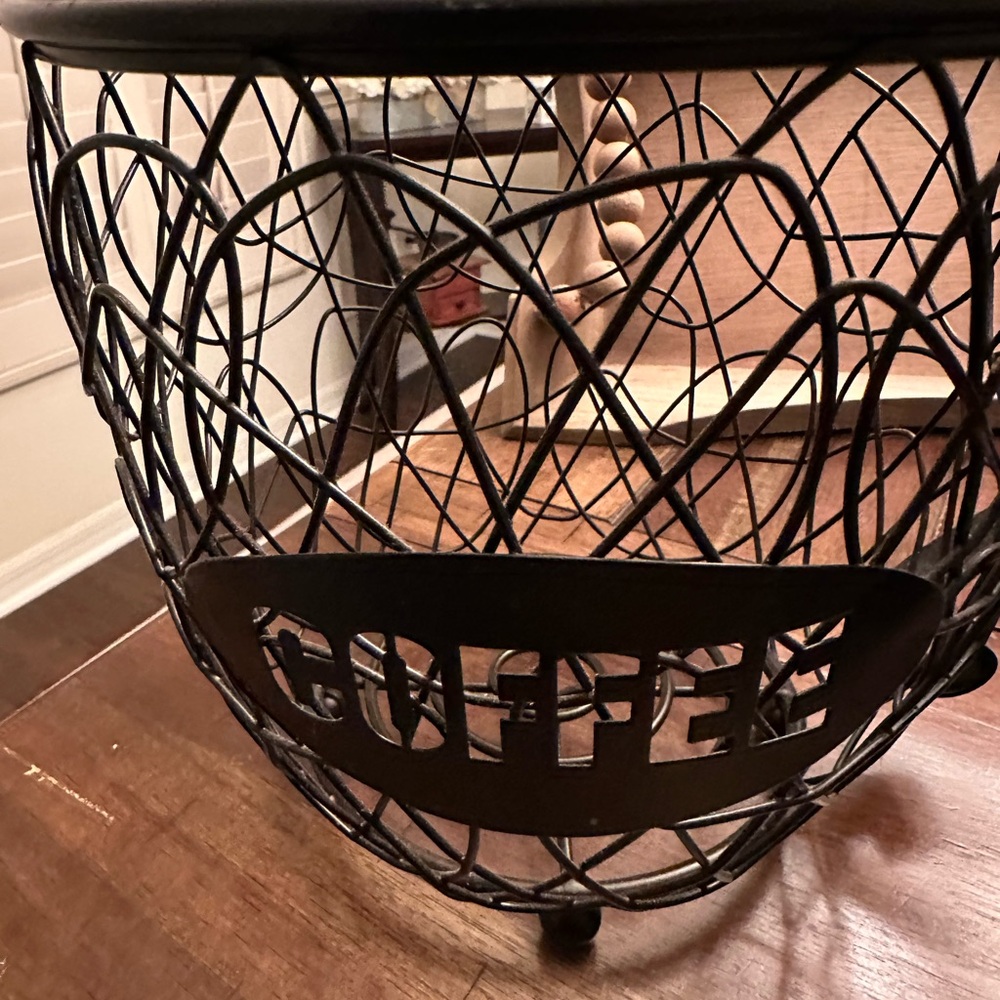 Black Wire Coffee Storage Basket